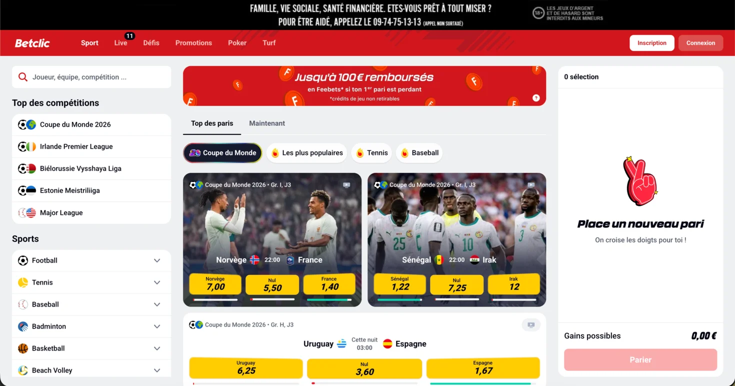Betclic : meilleur casino en ligne France