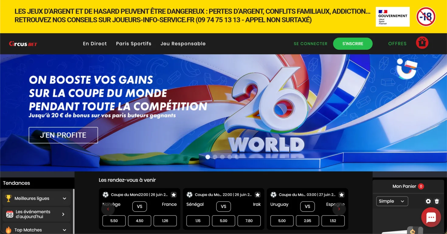 CircusBet : nouveau site de casino en ligne