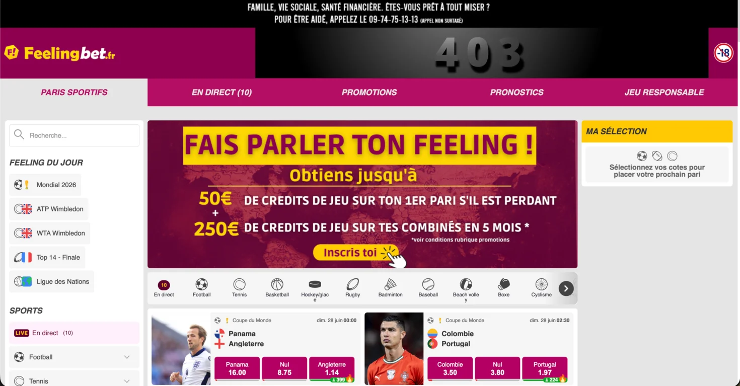 Feelingbet : nouveau casino français