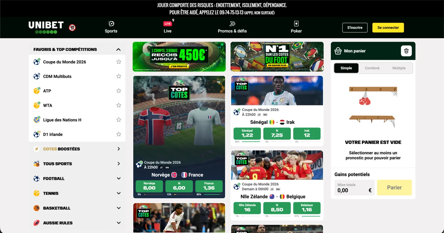 Unibet : meilleur casino en ligne français