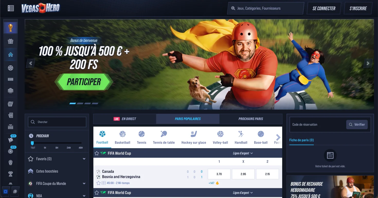 VegasHero : casino etranger